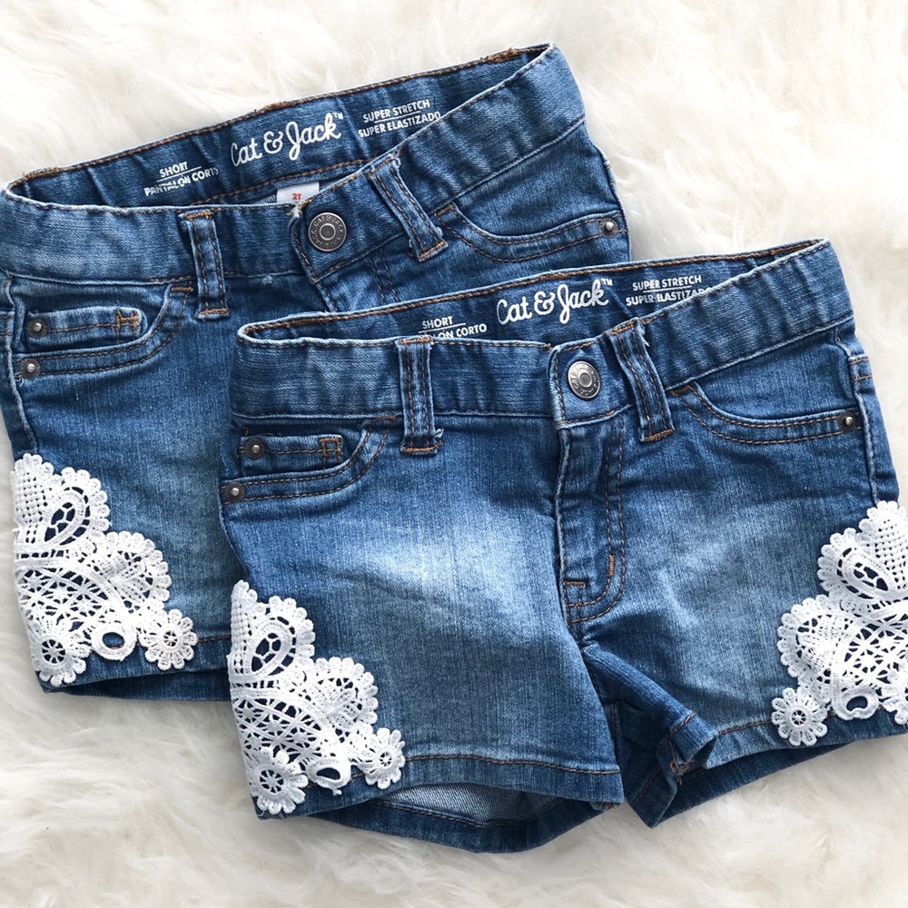Cat & Jack 2T Girls denim shorts *2 pack bundle*